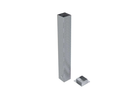 Jeu de fourreaux en acier galvanisé pour buts de basket 144x144mm
