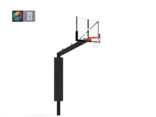 But de basket 3x3 à sceller certifié FIBA, déport 2.25m