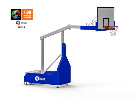 But de basket extérieur mobile, non-pliable, déport 2.25m - Certifié FIBA 5x5 Niveau 2