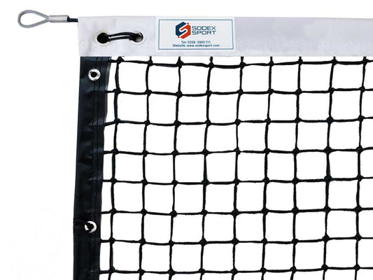 Filet de tennis tressé Ø3mm, maille simple avec bandes PVC