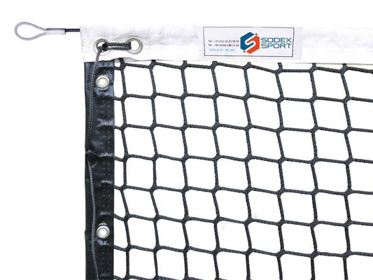 Filet de tennis tressé Ø3mm, sans nœud. Pour court de simple