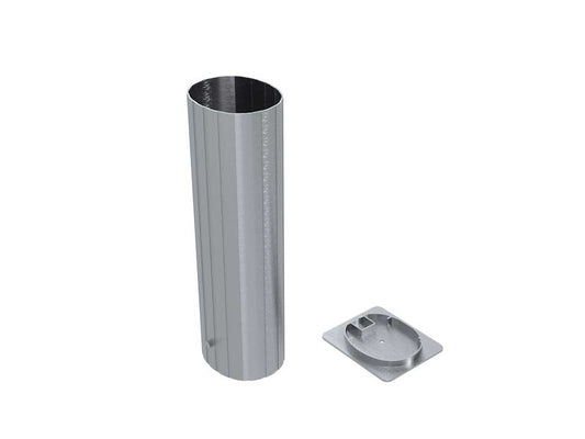 Jeu de 2 fourreaux en aluminium pour poteaux ovoïdes de 120x100mm