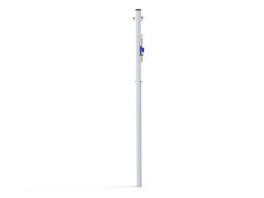 Poteau central à sceller en aluminium (tension par treuil)