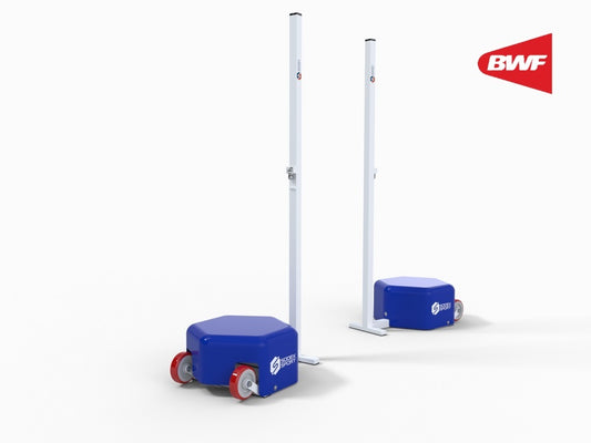 Poteaux de badminton compétition mobiles avec contrepoids 84kg