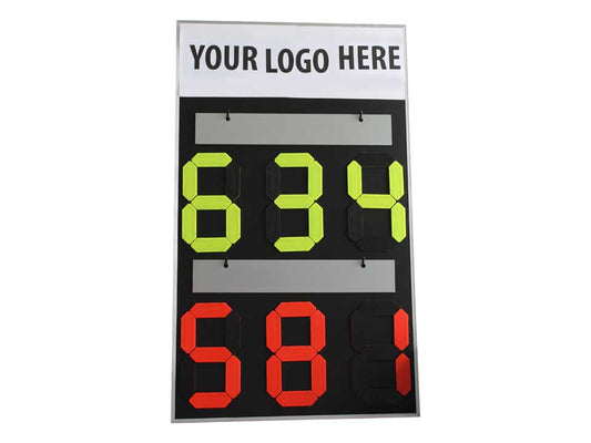 Tableau de score 3 sets avec logo