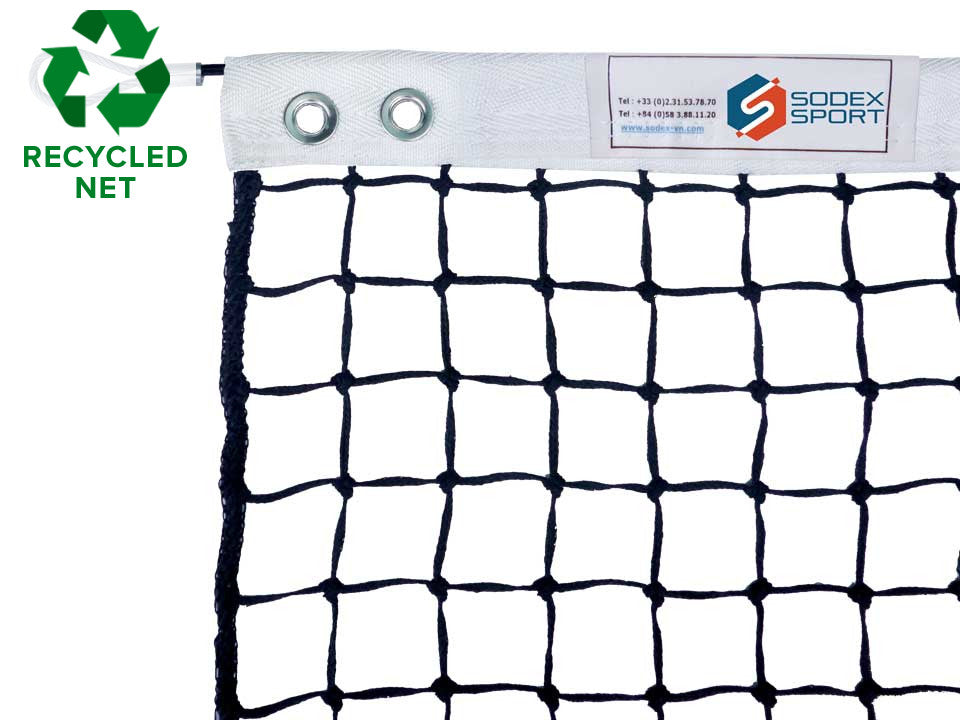Filet de tennis recyclé, tressé Ø3mm, maille simple