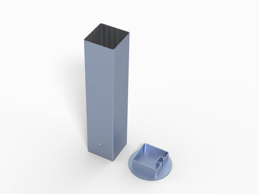 Jeu de 4 fourreaux aluminium pour poteaux de 80x80mm