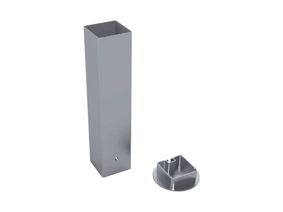 Jeu de 2 fourreaux en aluminium pour poteaux 80x80mm