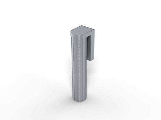 Jeu de 2 fourreaux en aluminium avec couvercles encastrés