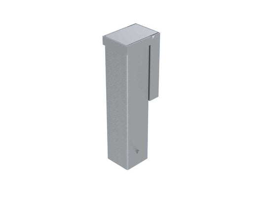 Jeu de 4 fourreaux en aluminium avec couvercles encastrés