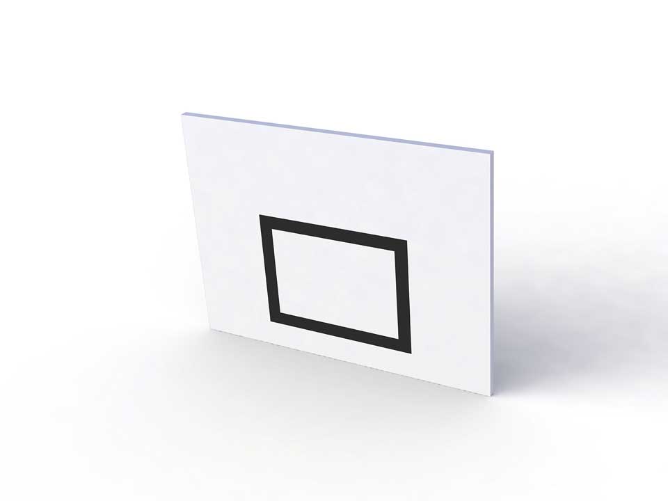 Panneau de Basket rectangulaire en fibre de verre 0.90x1.20m