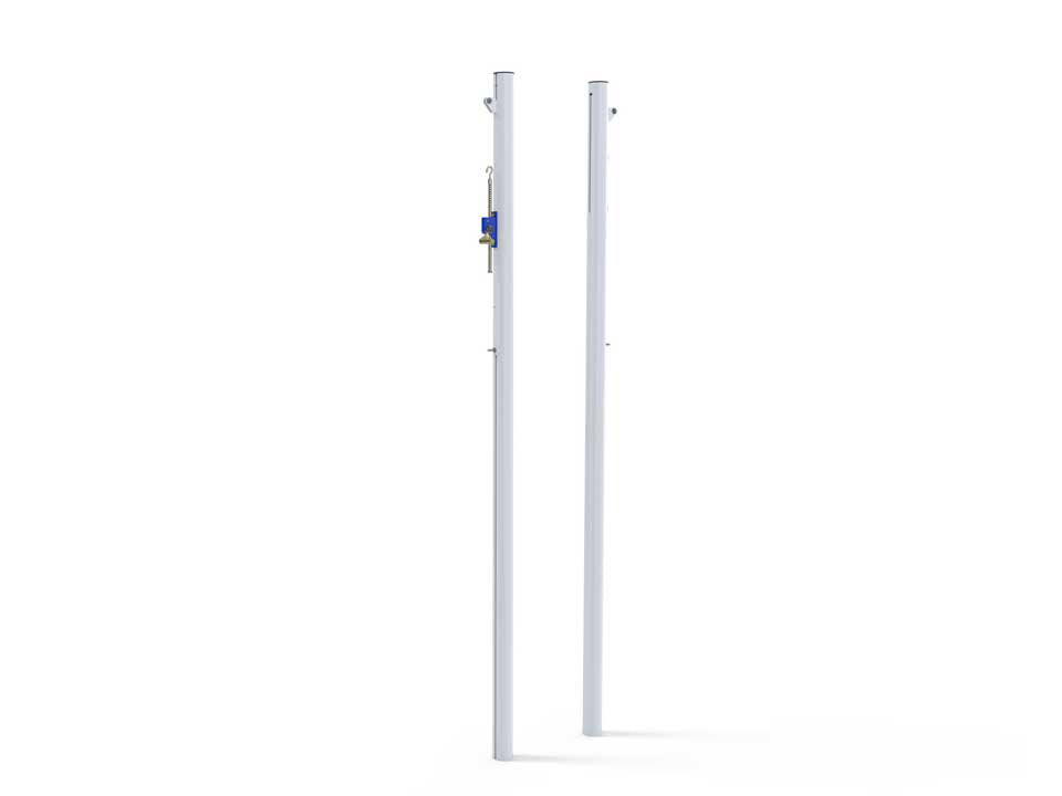 Poteaux de compétition de Volley à sceller en aluminium