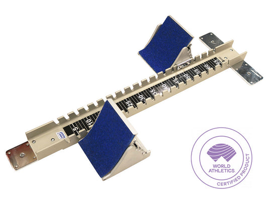 Starting block compétition avec rail de 82mm. Certifié World Athletics