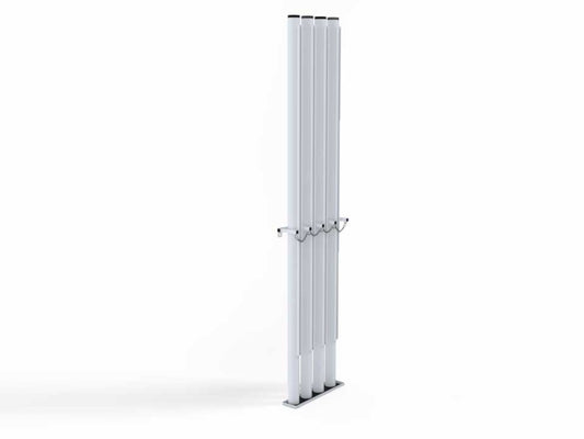 Râtelier vertical, fixation murale, pour 4 poteaux